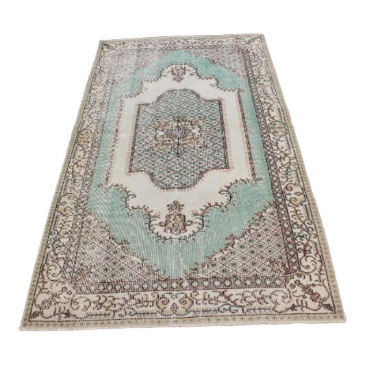 Oushak Rug 3 6 X 6 9 Overdyed Rug Carpet Rug Rugs Green Rug Green Carpet Rug Vintage Carpet Carpet Turkish Rug Chairish