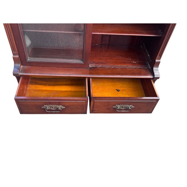 Lion Bookcase Antique Mahogany For Sale - Image 17 of 18