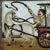 Asian Framed Punakawan Charriot Ride Reverse Glass Painting For Sale - Image 3 of 11