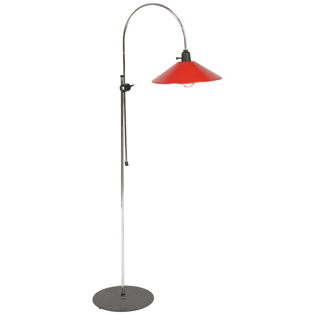 Adjustable Red And Black Italian Modern Floor Lamp Chairish