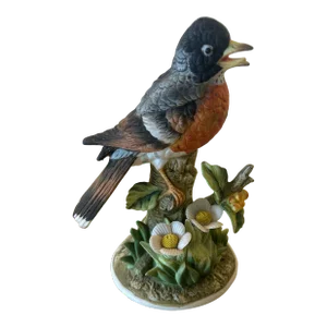 Vintage Hand Painted Angeline Original Porcelain Robin