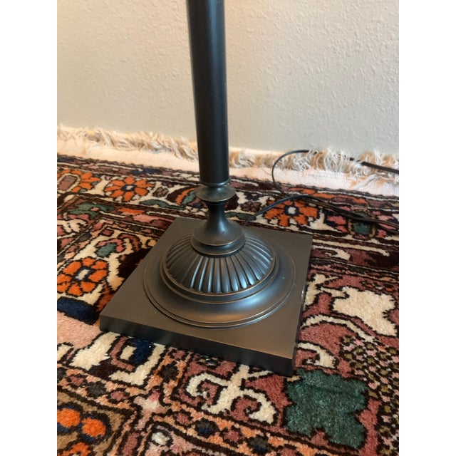 Early 21st Century Restoration Hardware "Crystal Ball Urn" Floor Lamps in Aged Bronze - Pair For Sale - Image 5 of 6