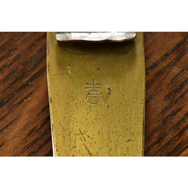 Roycroft Arts & Crafts Hammered Brass Over Copper Letter Opener For Sale - Image 10 of 12