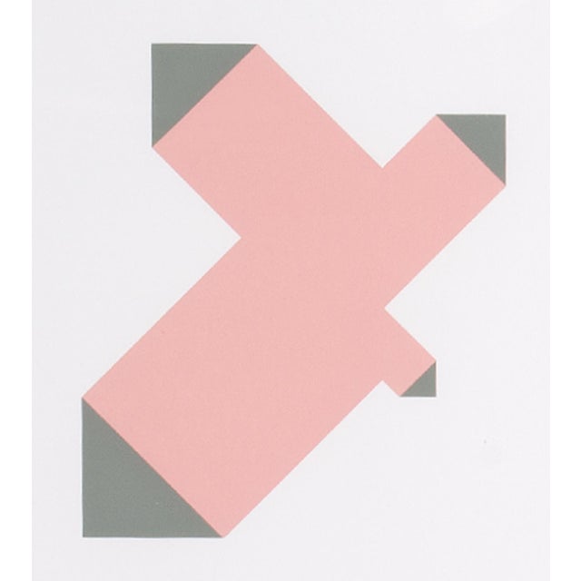 A 1995 serigraph print, titled "Konstruktion and Intuition," by the German artist Anton Stankowski (1906-1998). This print...