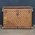 Metal Antique French Hat Trunk in Woven Canvas, 1896 For Sale - Image 7 of 18
