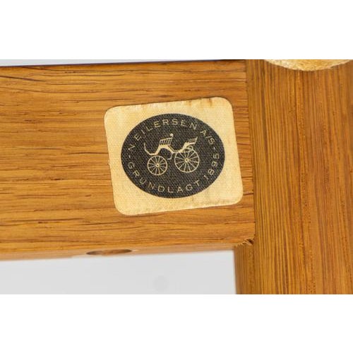 Set of Oak Safari Chair & Ottoman by Niels Eilersen for Erik Wørts For Sale - Image 13 of 15