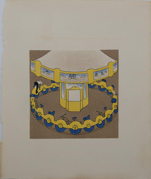 Lucien Boucher, Le manège à vélos, Lithograph