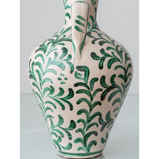 Spanish Revival Ceramic Table Lamps with New Linen Shades, 2010s, Set of 2 For Sale - Image 18 of 18