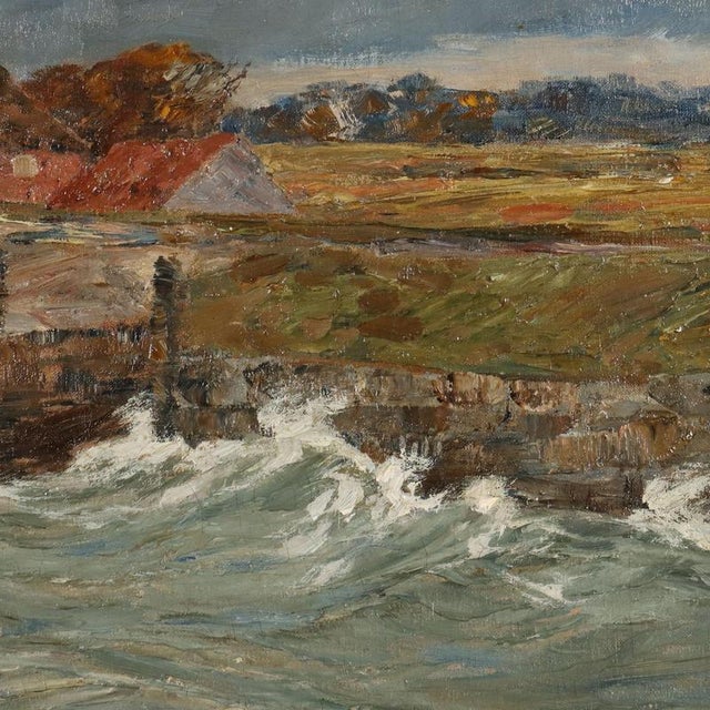 Andreas Dirks, Nordic Coastal Scene, Oil on Canvas For Sale - Image 6 of 12