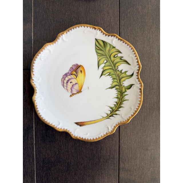 Ceramic Set of 8 Hand-Painted Anna Weatherley Bread & Butter Plates 6" From Treasure Garden, Morning Glory, Green Leaf or Old Master Tulips Collection For Sale - Image 7 of 11