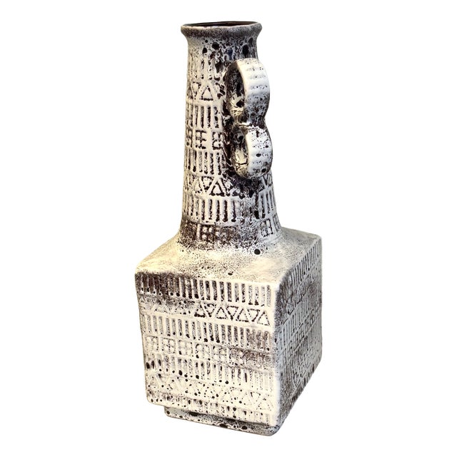 Mid-Century Modernist Ceramic Vase by Ernst Stauber for Bay, West Germany, 1960s For Sale