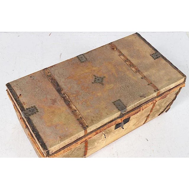 Traditional Authentic Antique 18th or Early 19th Century Georgian Studded Pony Skin Trunk/Coffee Table For Sale - Image 3 of 13