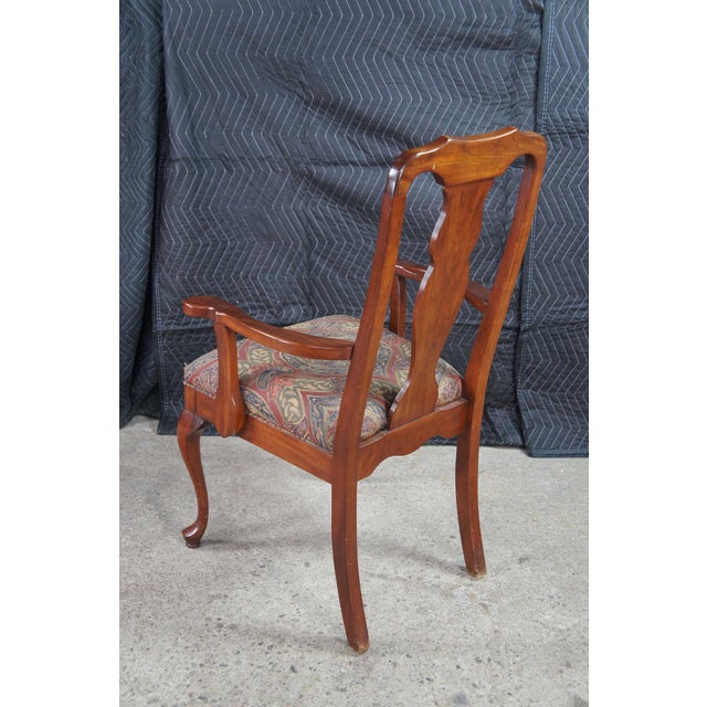 6 Vintage Harden Queen Anne Style Solid Cherry Dining Chairs Set For Sale - Image 12 of 13