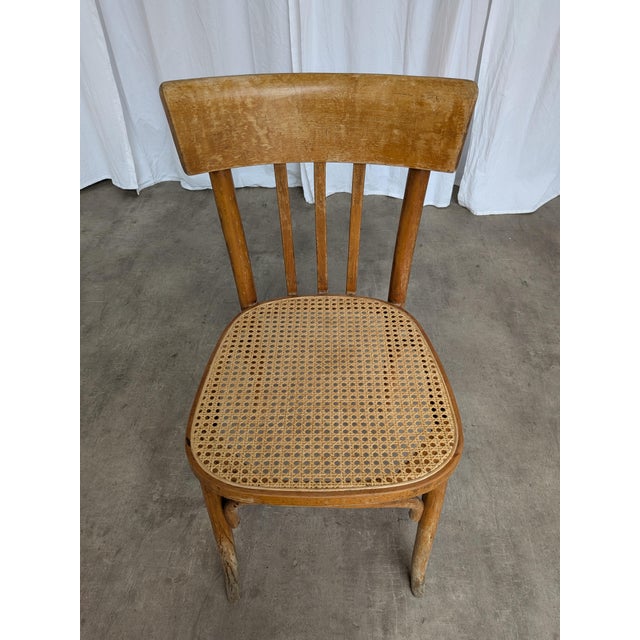 Vintage Boho Cane Seat Dining Chair, Yugoslavia, 1970s For Sale - Image 4 of 18