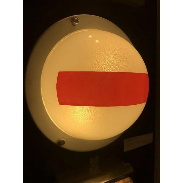 Mid-Century Modern Vintage Wall Light in Grey Metal and Thick Glass, 1960s For Sale - Image 3 of 7