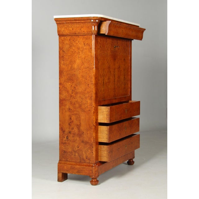 Antique Louis-Philippe Secretaire in Ash, 1840 For Sale - Image 13 of 18