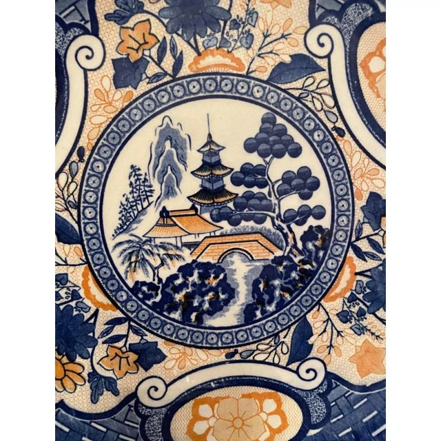 Late 20th Century Japanese Chinoiserie Serving Plates - Set of 6 For Sale - Image 4 of 9