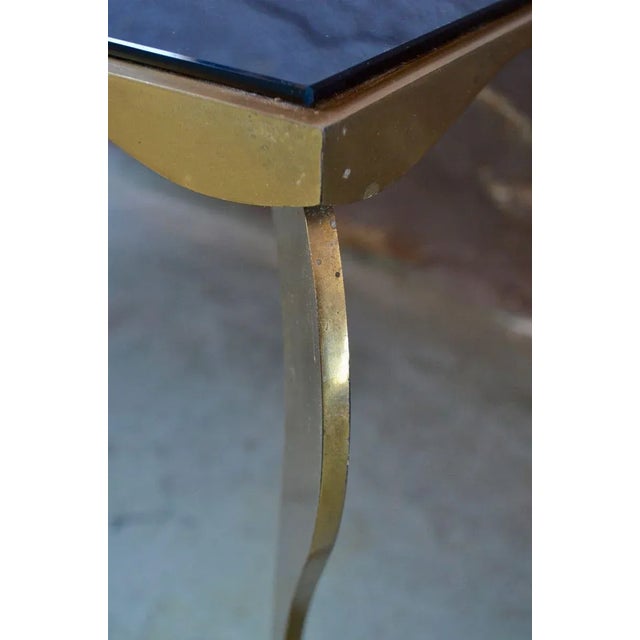 1960s Vintage French Neo-Louis XVI Black Glass Coffee Table, 1960s For Sale - Image 5 of 18
