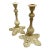 Vintage Creamy Toned Iron Candleholders - A Pair For Sale