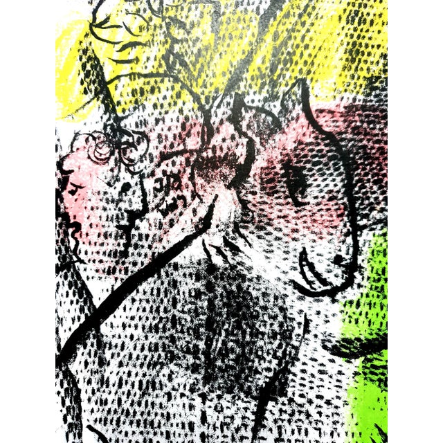 Marc Chagall - Couple With a Goat - Original Lithograph 1970 For Sale - Image 4 of 7