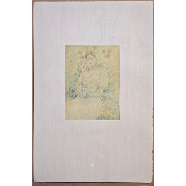 A lithograph after Berthe Morisot from "Die Skizzenmappe - Zeichnungen französischer Meister des neunzehnten Jahrhunderts"...