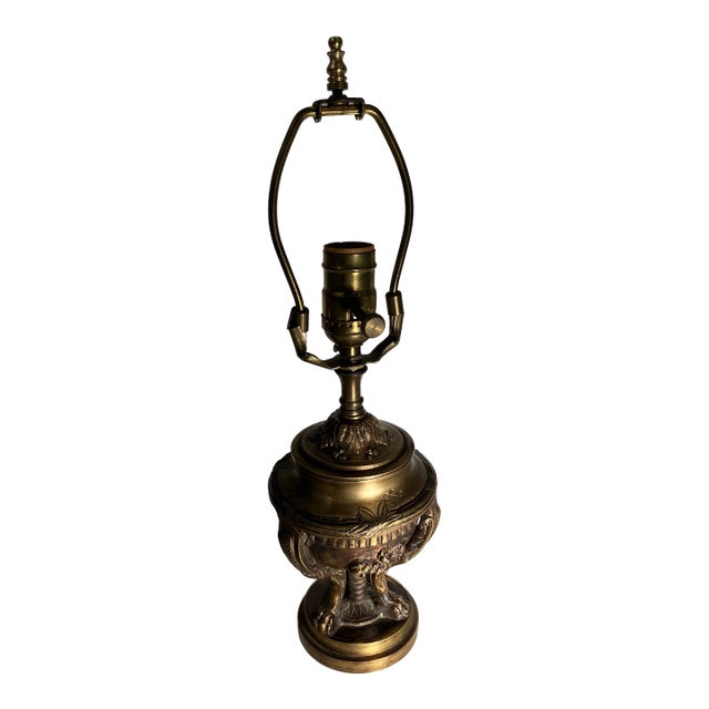 1940s French Empire Style Bronze Lamp For Sale