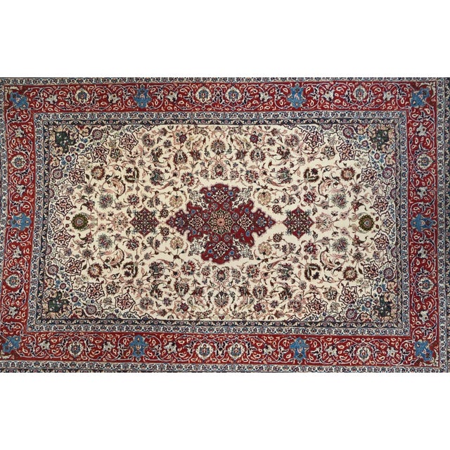 1920s Antique Isfahan Rug 6'7'' x 9'8'' For Sale - Image 5 of 11