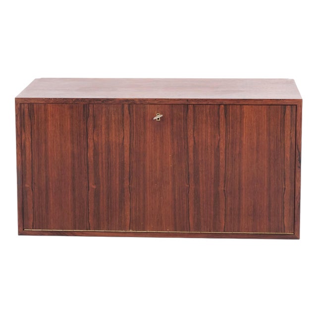 Danish Rosewood Wall Mounted Cabinet, 1960s For Sale