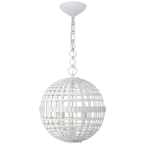 AERIN for Visual Comfort Signature Mill Small Globe Lantern in Plaster White