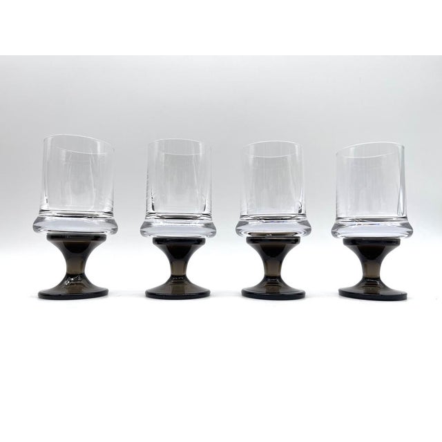 White Wine Glasses with Colored Base from Rosenthal, 1960s, Set of 4 For Sale - Image 11 of 12