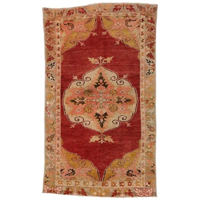 Textile Vintage Turkish Oushak Rug - 03′00 × 05′01 For Sale - Image 7 of 7