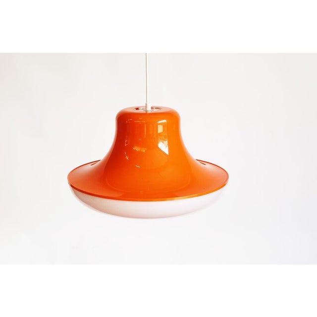 Vintage Spage Age Pop Art Pendant Lamp attributed to Massive, Belgium, 1980s For Sale - Image 4 of 6