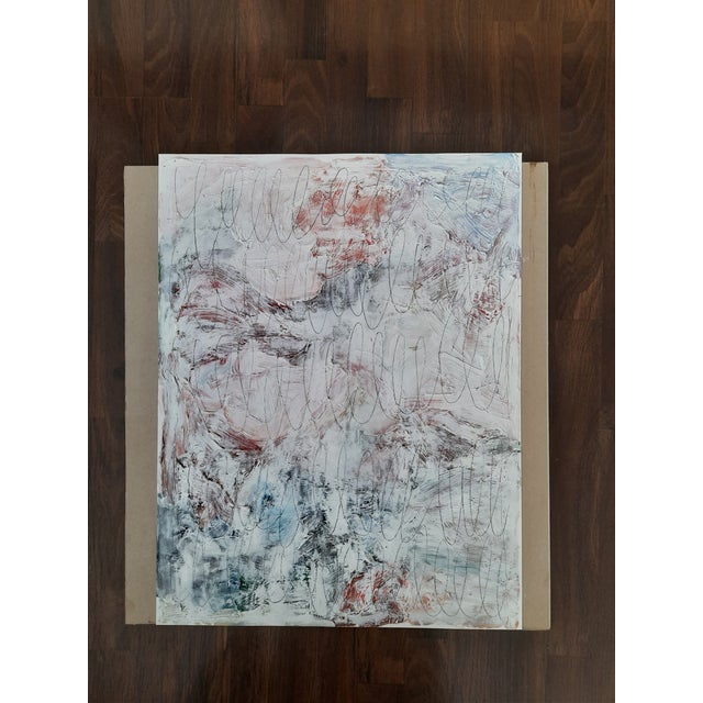 Paper Original Abstract Figurative Oil Painting by Diane Grant | Unframed | Cy Twombly For Sale - Image 7 of 7