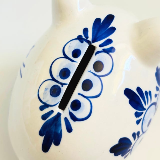 Blue Delft Blue and White Piggy Bank For Sale - Image 8 of 12