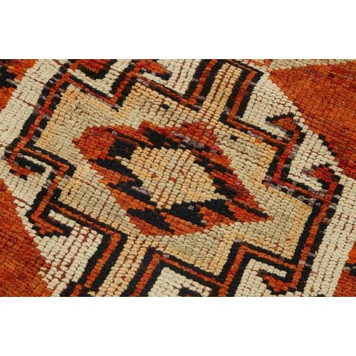 Bohemian Orange Runner Rug For Sale - Image 5 of 7