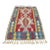1980s Traditional Blue Red Geometric Kilim For Sale