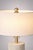 Coastal Fluted Column Table Lamp With Whitewashed Finish and 18” Linen Drum Shade, 27” H For Sale - Image 4 of 6