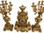 Large 19th Century French Doré Bronze Clock Garniture Marked Jules Graux, Paris. For Sale - Image 12 of 16