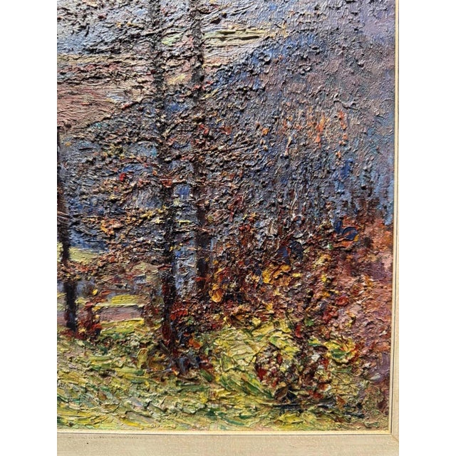 Arno Haag, Autumnal Low Mountain Landscape with Trees, Oil Painting on Canvas For Sale - Image 9 of 13