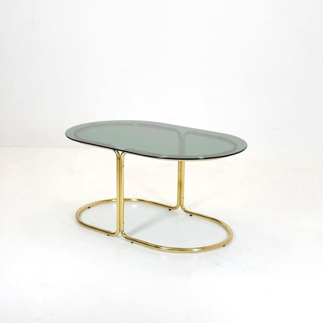 Mid-Century Modern Hollywood Regency Brass Coffee Table with Smoked Glass Top, Italy, 1960s For Sale - Image 11 of 11