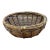 Large Rustic Round Wicker Basket For Sale