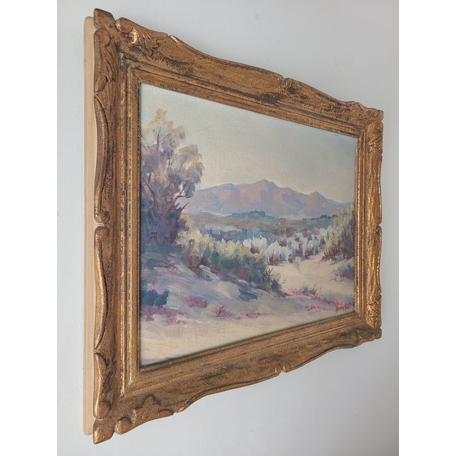 Norman Hart 1940s Palm Springs California Desert Oil Painting For Sale - Image 14 of 16