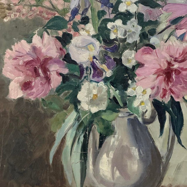 Framed Still Life Oil Painting on Canvas by G. Davoise For Sale - Image 11 of 13