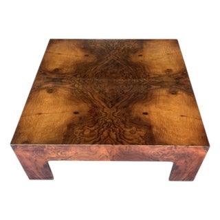 70s/80s Burl Wood Coffee Table, Sculptural Modernist Style of Milo Baughman, Vintage, McM, Postmodern For Sale