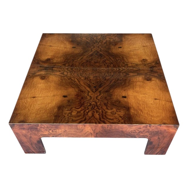 70s/80s Burl Wood Coffee Table, Sculptural Modernist Style of Milo Baughman, Vintage, McM, Postmodern For Sale
