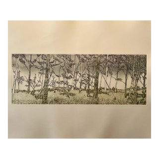 1970s Ruth Leaf Signed Etching "Ballet for 26 Trees" 29x22 Ltd Ed 13/200 BFK Rives Art For Sale