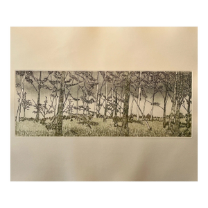 1970s Ruth Leaf Signed Etching "Ballet for 26 Trees" 29x22 Ltd Ed 13/200 BFK Rives Art
