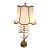 Hollywood Regency Table Lamp With Scalloped Fabric Shade For Sale