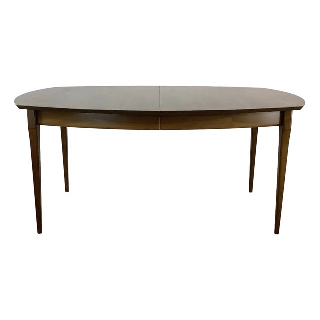 Vintage Modern Walnut Dining Table For Sale