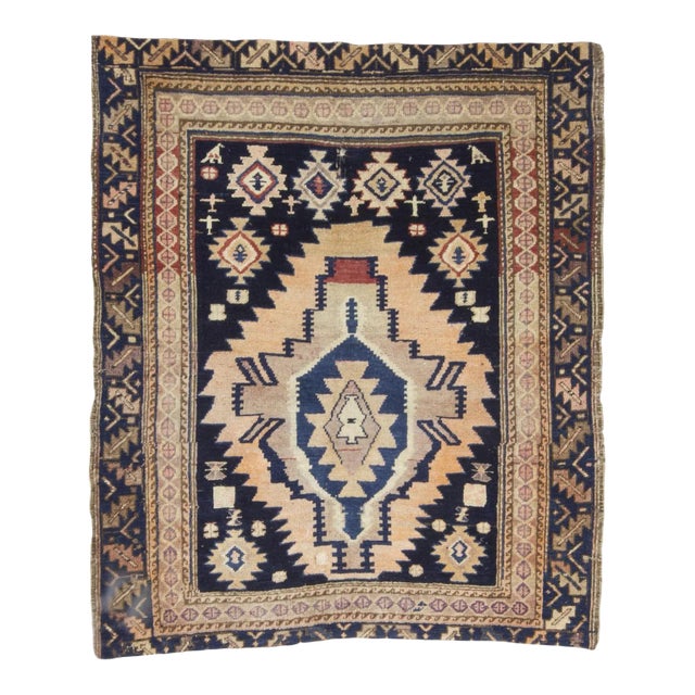 Vintage Mid Century Caucasian Rug For Sale